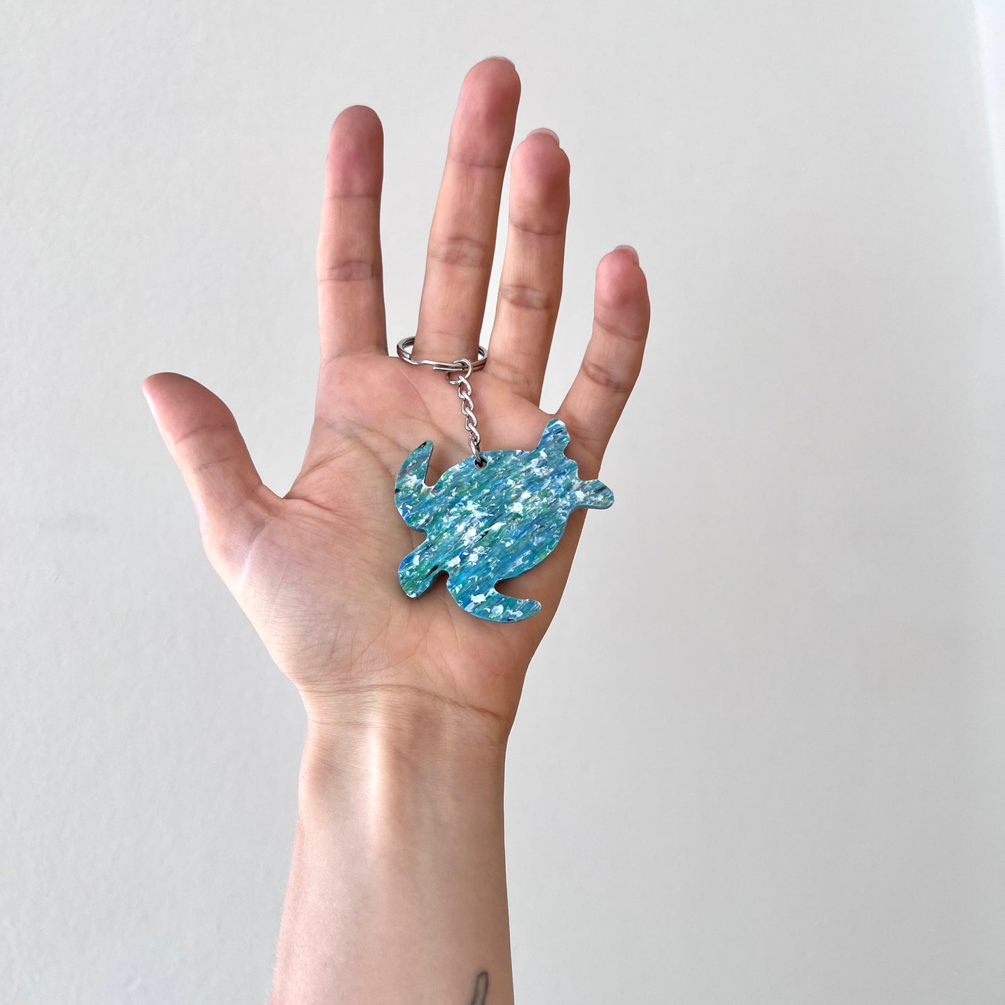 Microplastic Turtle Keychain