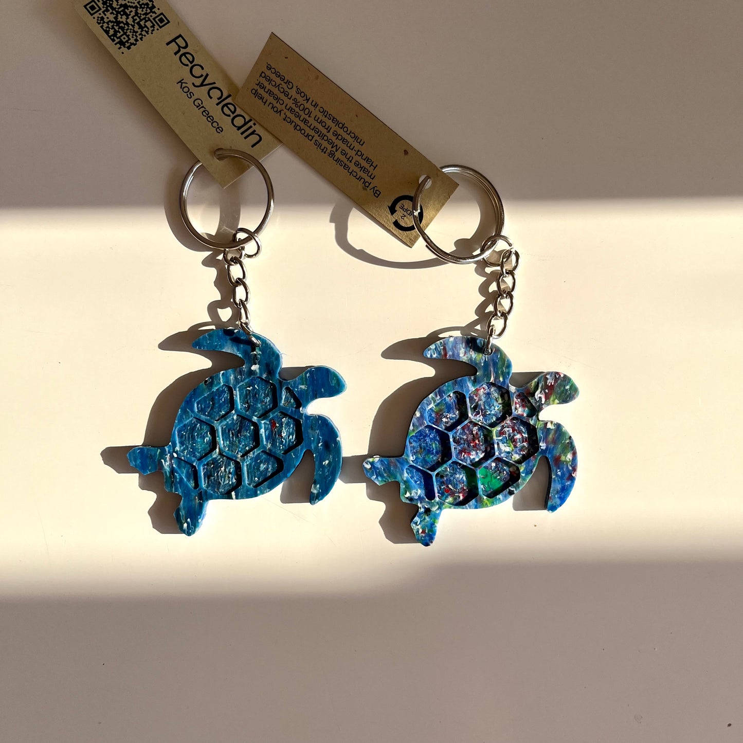 Microplastic Turtle Keychain