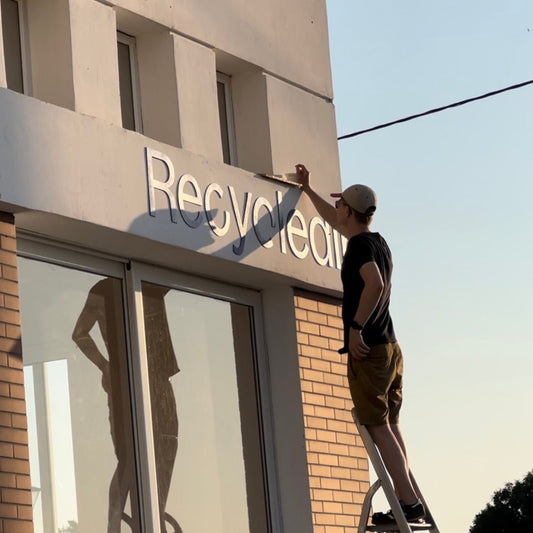 Recycled Plastic Storefront Sign