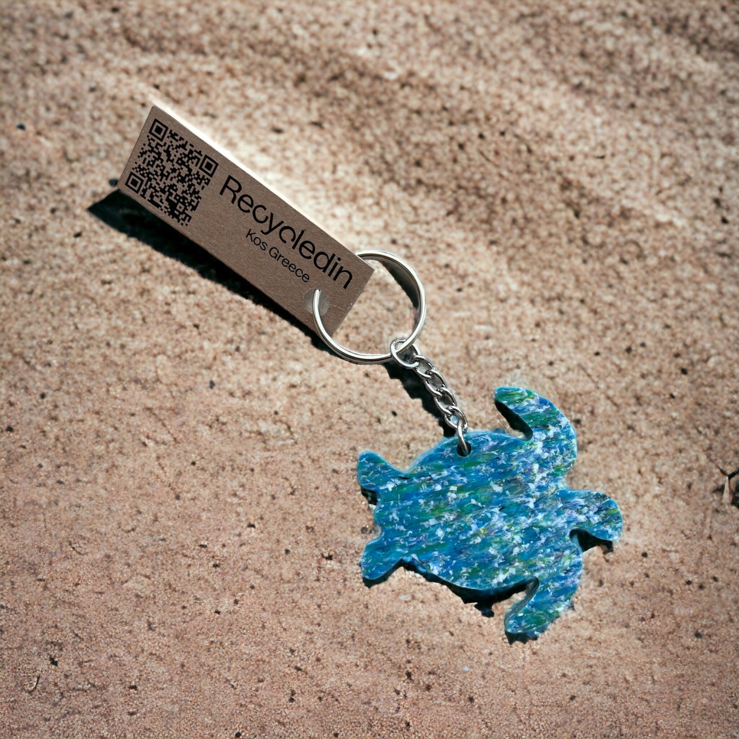 Microplastic Turtle Keychain